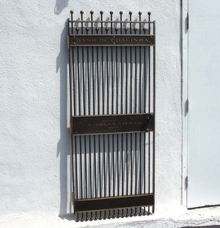 Bank of Coalinga Steel and Bronze Safe Door