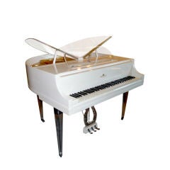 Wurlitzer Petite Butterfly Baby Grand - Lucite & White Lacquer