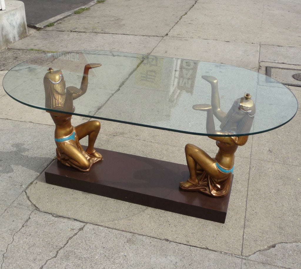 Cleopatra Egyptian Glass Topped Tables 2