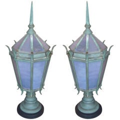 Antique Pair of Pasadena California Street Lamps