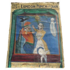 London Punch and Judy Painted Circus Banner