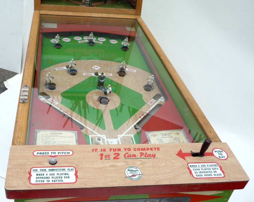 baseball pinball machine vintage