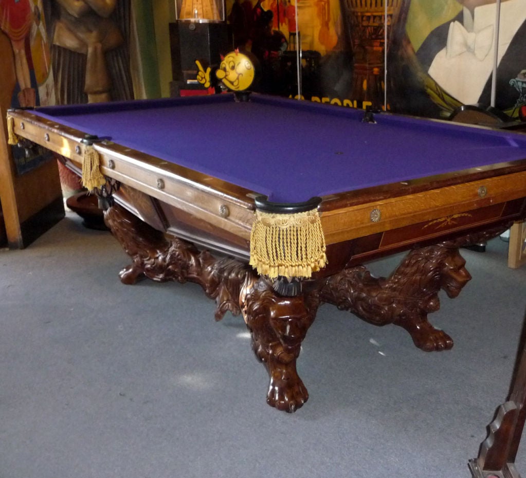 Carved Pool Table after Brunswick Monarch 2