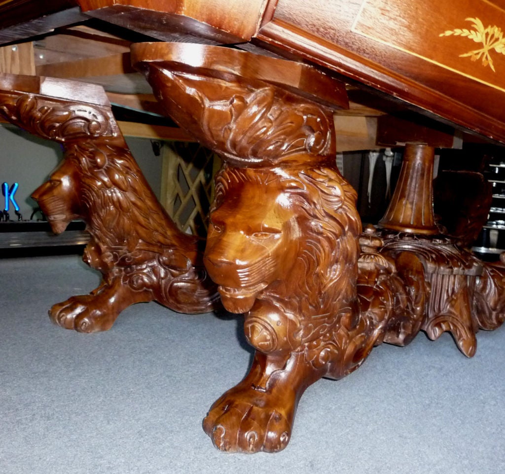 American Carved Pool Table after Brunswick Monarch