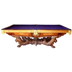 Carved Pool Table after Brunswick Monarch