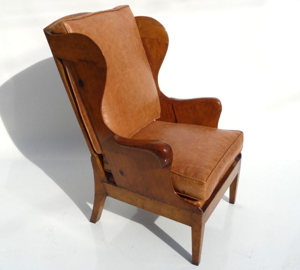 Mid-20th Century Wing Back Armchair by Actor George Montgomery