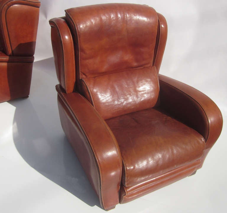 American Aged Leather Club Chairs or Screening Room Chairs