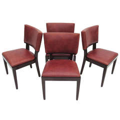 Set of Four Christian Liaigre Leather Chairs