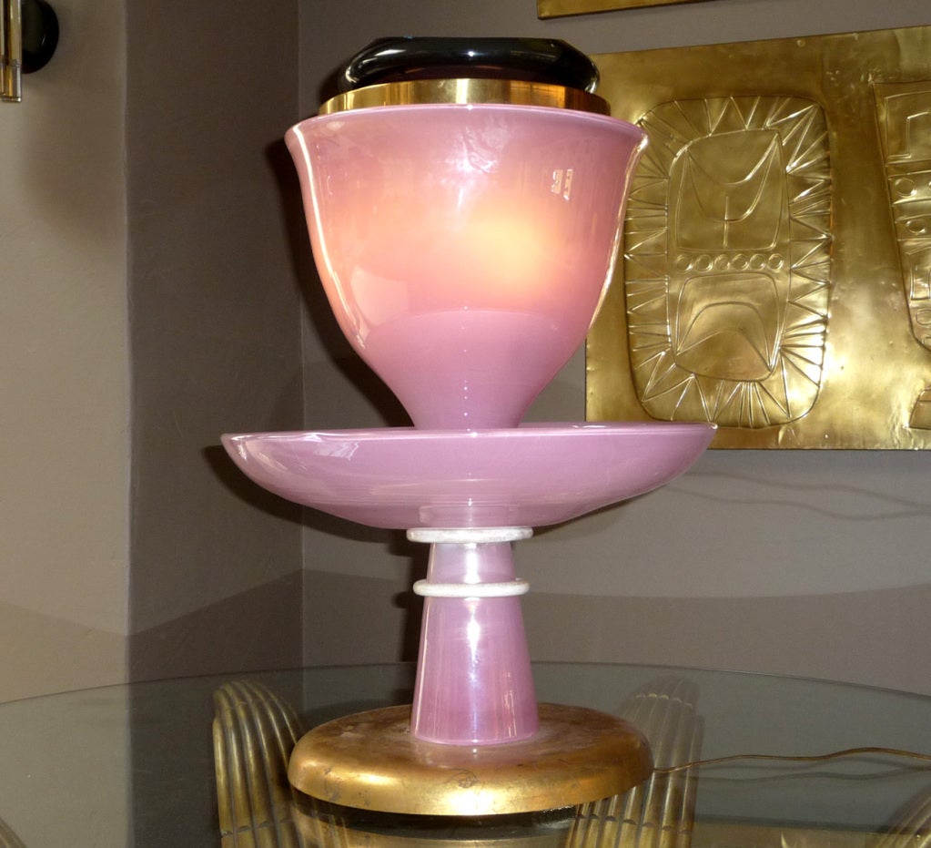 Venini Glass Table Lamp at 1stDibs