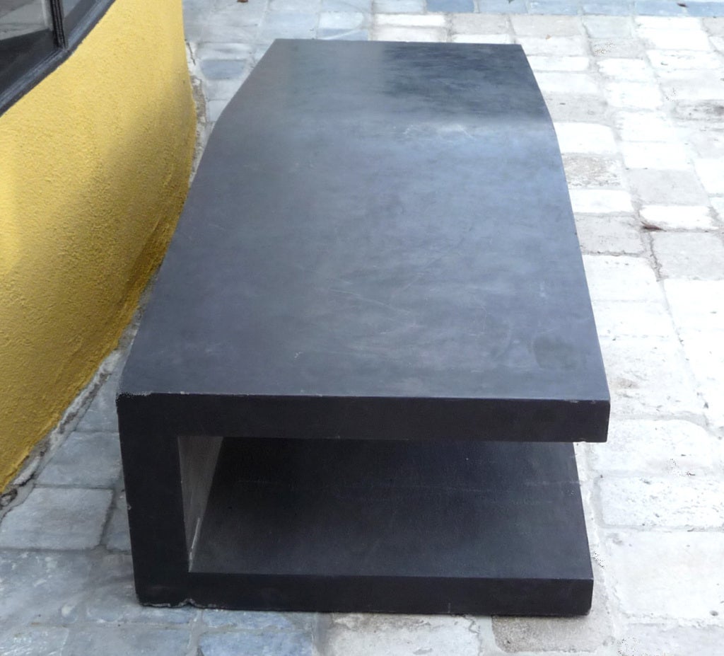 concrete bench with backrest