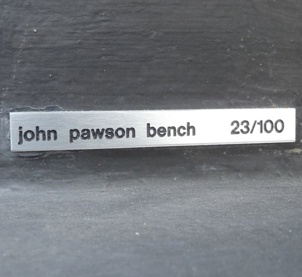 Contemporary Black Terrazzo Concrete Bench by John Pawson 23/100