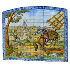 Large Don Quixote Tile Mural