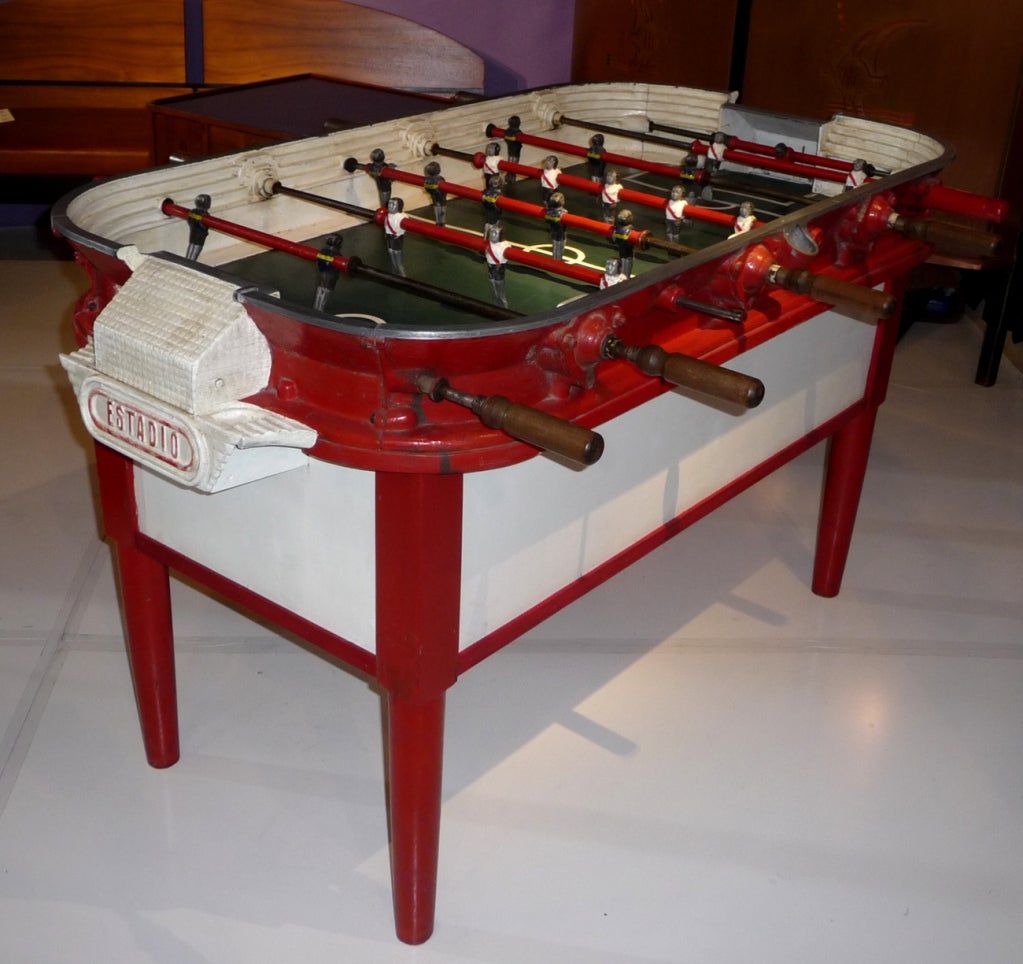 We have had a few foosball tables over the years, but nothing quite as striking as the 