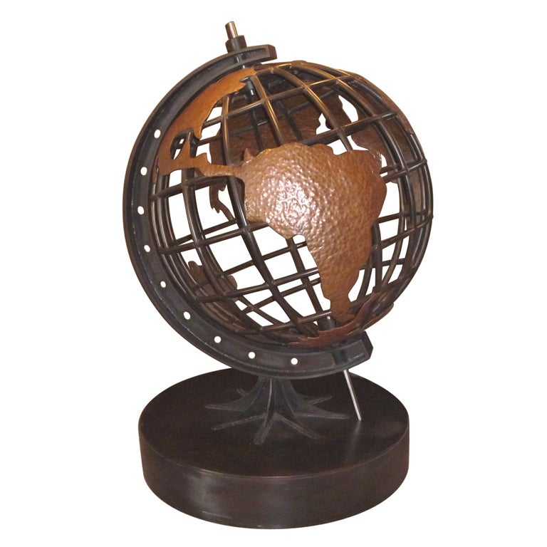 Massive Mechanical Rotating Globe For Sale