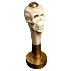 Carved Ivory Skull Sealing Wax Stamper
