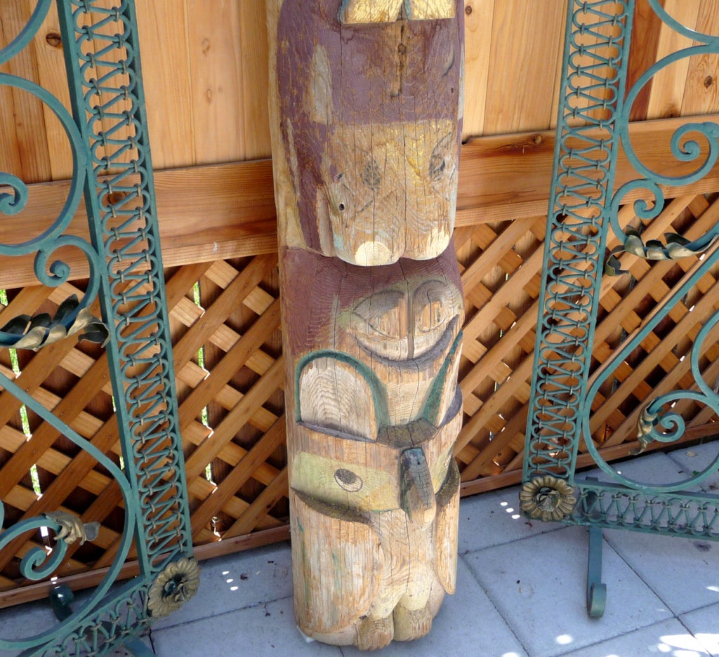 Mid-20th Century Pacific Northwest Carved Totem Pole