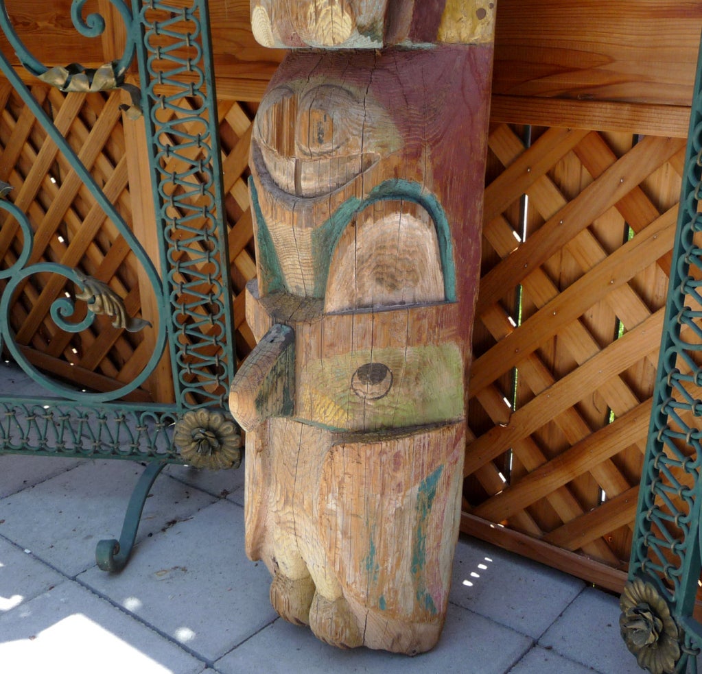 Wood Pacific Northwest Carved Totem Pole