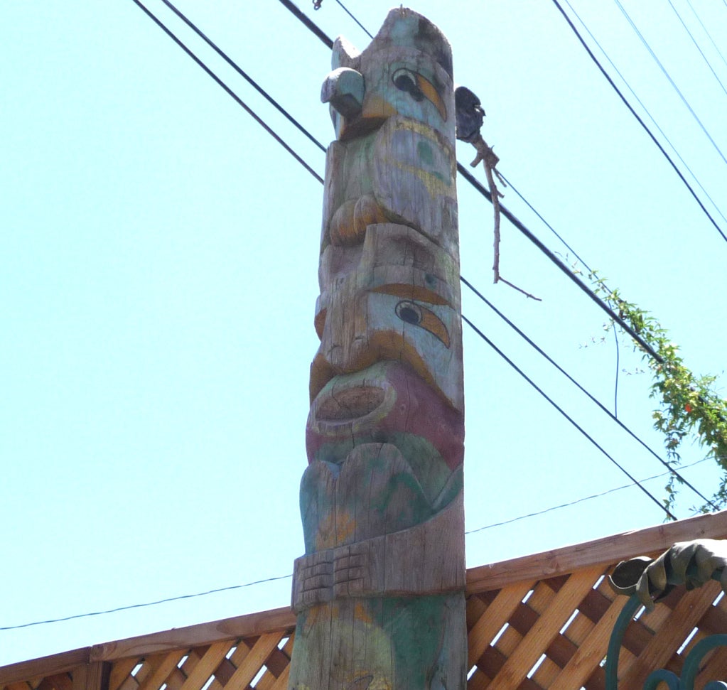 Pacific Northwest Carved Totem Pole 3