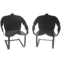 "Much Obliged" Steel Springer Chairs by Artist Philip Miller