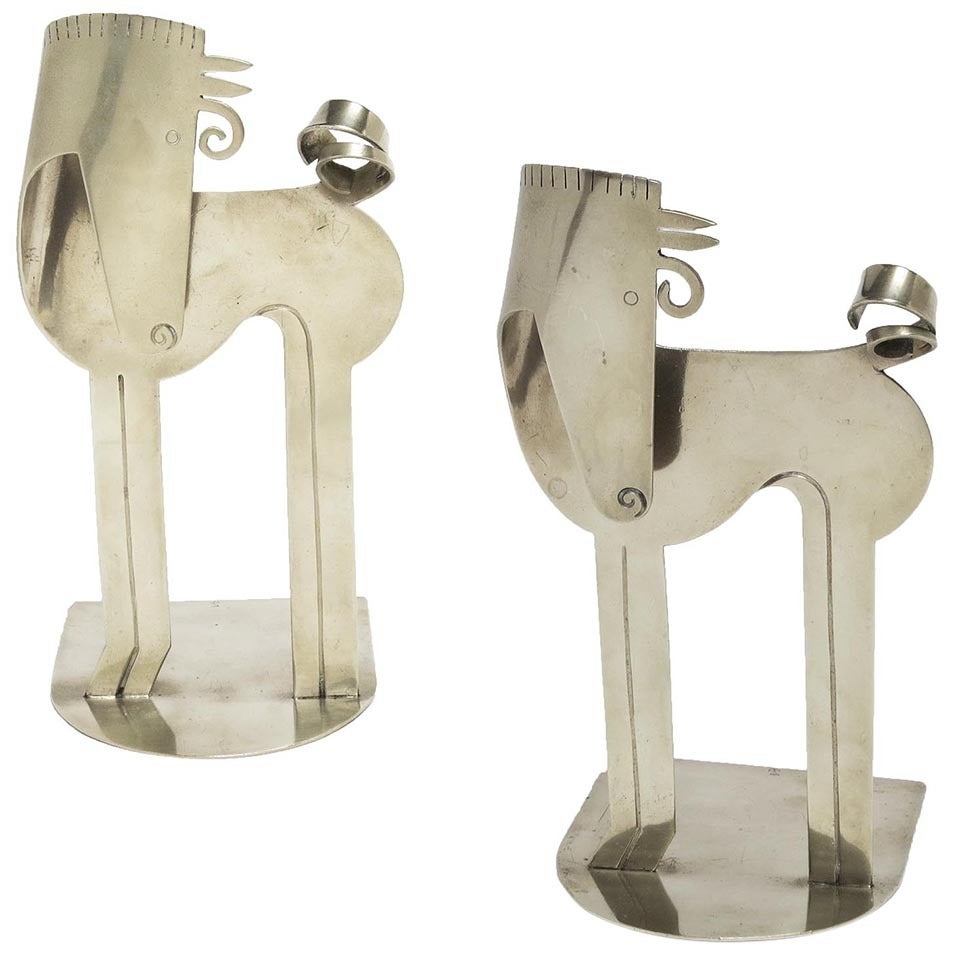 Art Deco Horse Bookends by Franz Hagenauer