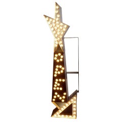 Vintage Double Sided Lighted Open Arrow Sign