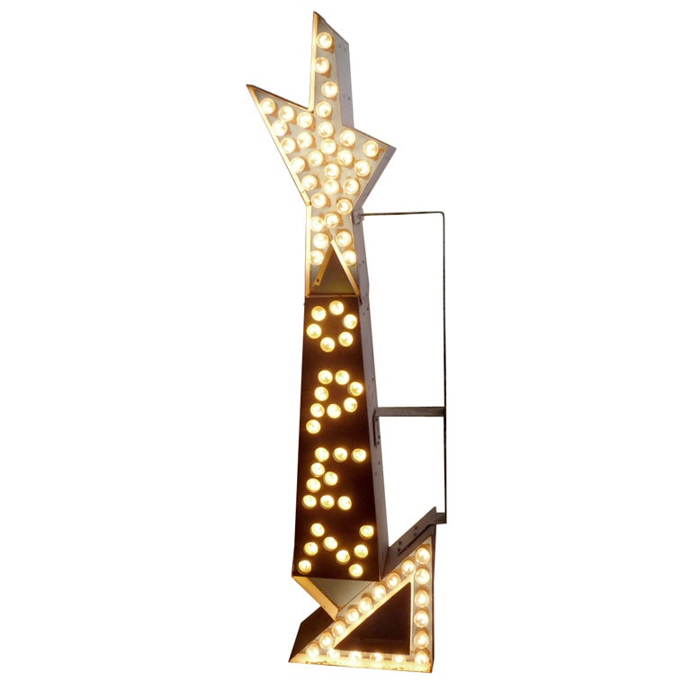 Double Sided Lighted Open Arrow Sign