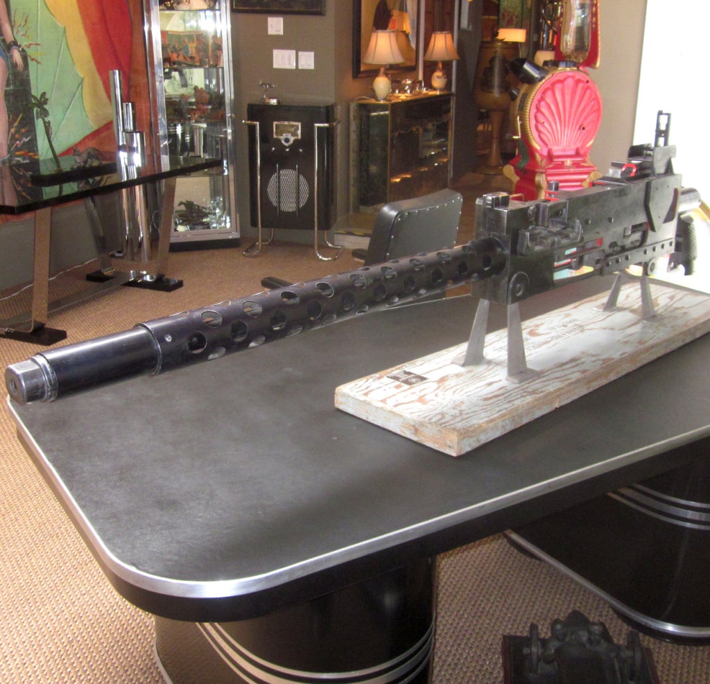 Developed for use in World War 2, the Browning M1919A6 machine gun was the absolute state of the art design and function. This large oversized 