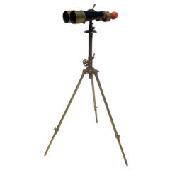 Vintage Massive Brass Binoculars and Tripod Stand