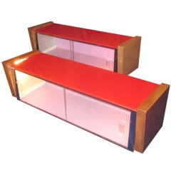 French Wall Mount Lighted Night Stands or Display Cases