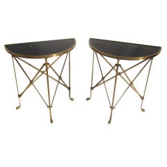 Pair of Demi Lune Tables in the Manner of Maison Jansen