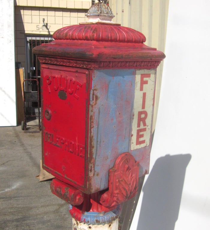 American Cast Iron Police and Fire Call Box