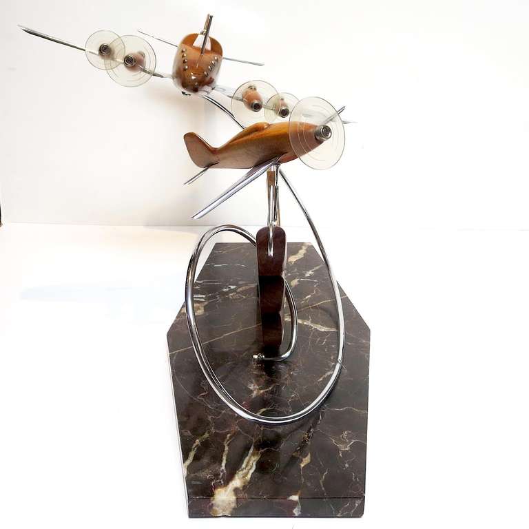 French Art Deco Airplane Sculpture For Sale at 1stDibs