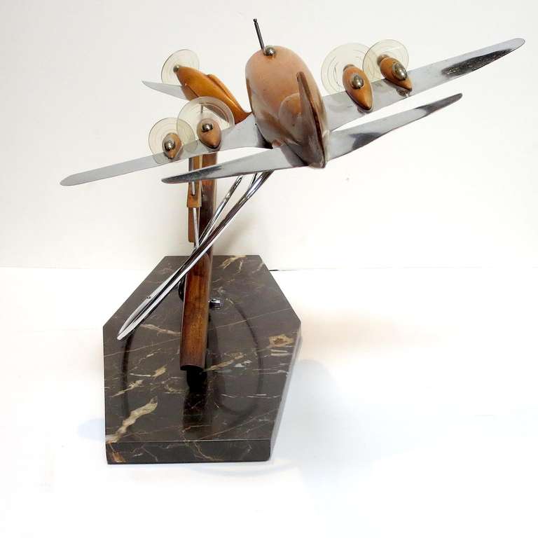 French Art Deco Airplane Sculpture For Sale 1