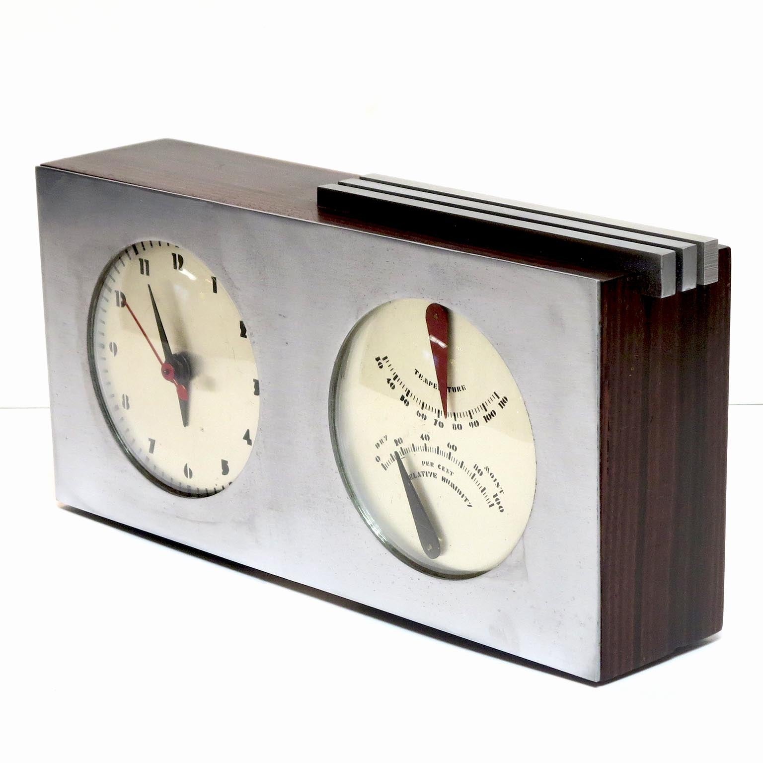 Gilbert Rohde / Herman Miller Art Deco Table Clock and Barometer