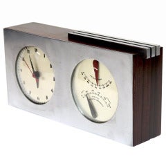 Vintage Gilbert Rohde / Herman Miller Art Deco Table Clock and Barometer