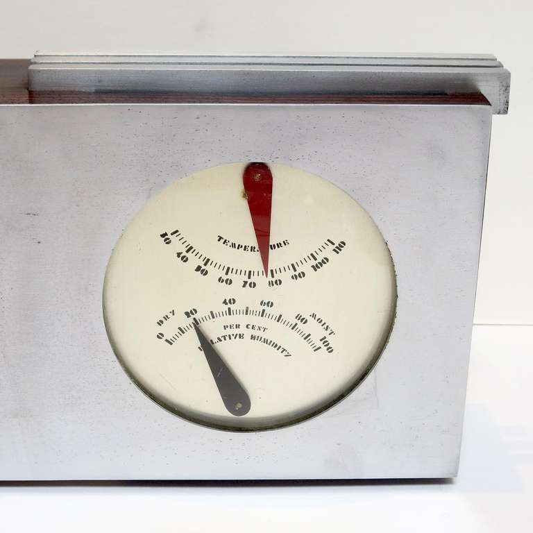 American Gilbert Rohde / Herman Miller Art Deco Table Clock and Barometer