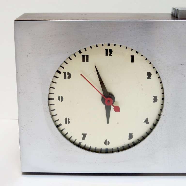 Gilbert Rohde / Herman Miller Art Deco Table Clock and Barometer In Excellent Condition In North Hollywood, CA