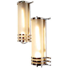 Original 1930's Large Art Deco Wall Sconces from MGM Studios