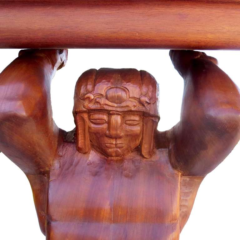 Stylized Carved Wooden Art Deco Podium In Good Condition In North Hollywood, CA