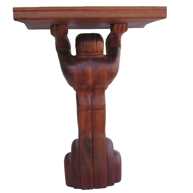 American Stylized Carved Wooden Art Deco Podium