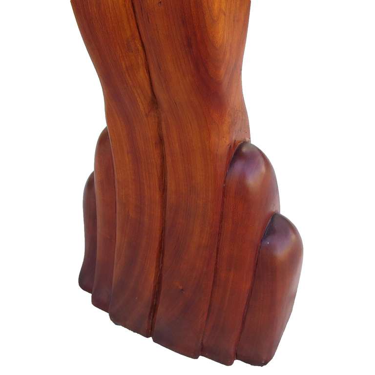 Mahogany Stylized Carved Wooden Art Deco Podium