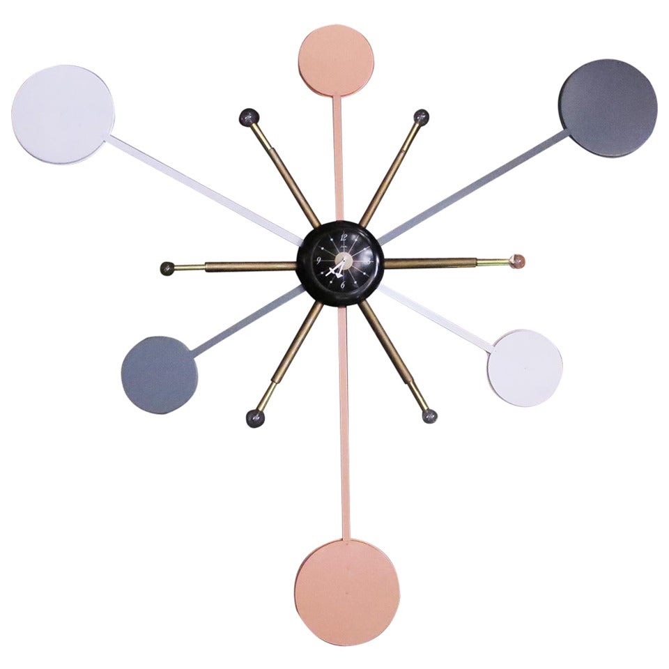Massive Lighted Atomic Style Wall Clock