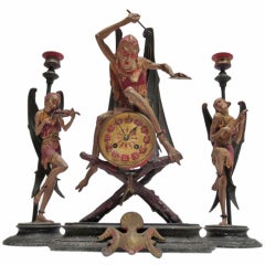 French Painted Devil Band Mantle Set