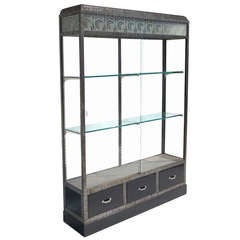 Vintage French Art Deco Lighted Display Cabinet - Two Available