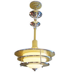 Art Deco Hanging "Saturn" Ceiling Fixture