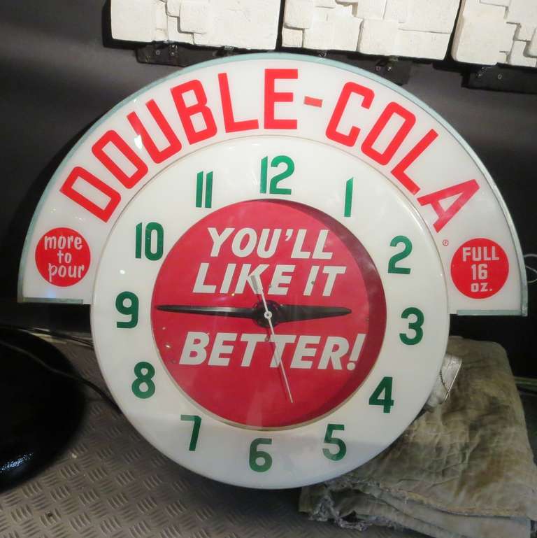 American Double Cola Neon Advertising Wall Clock