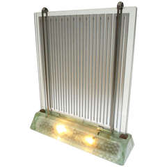 Vintage Art Deco Saint Gobain Glass Heater by Rene Coulon, 1937