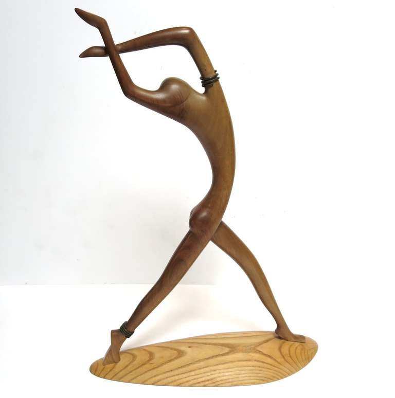 Austrian Art Deco Dancer Sculpture by Karl Hagenauer