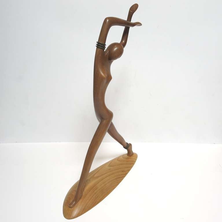 Art Deco Dancer Sculpture by Karl Hagenauer In Excellent Condition In North Hollywood, CA