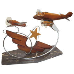French Art Deco Airplane Sculpture